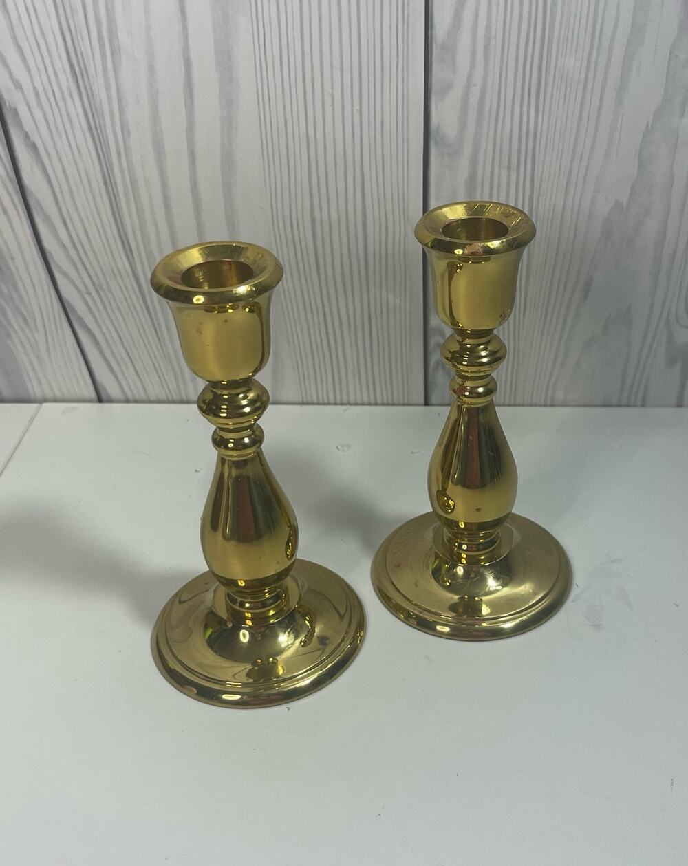 Lillian Vernon Brass Candlestick Candle Holder Size 7 inches